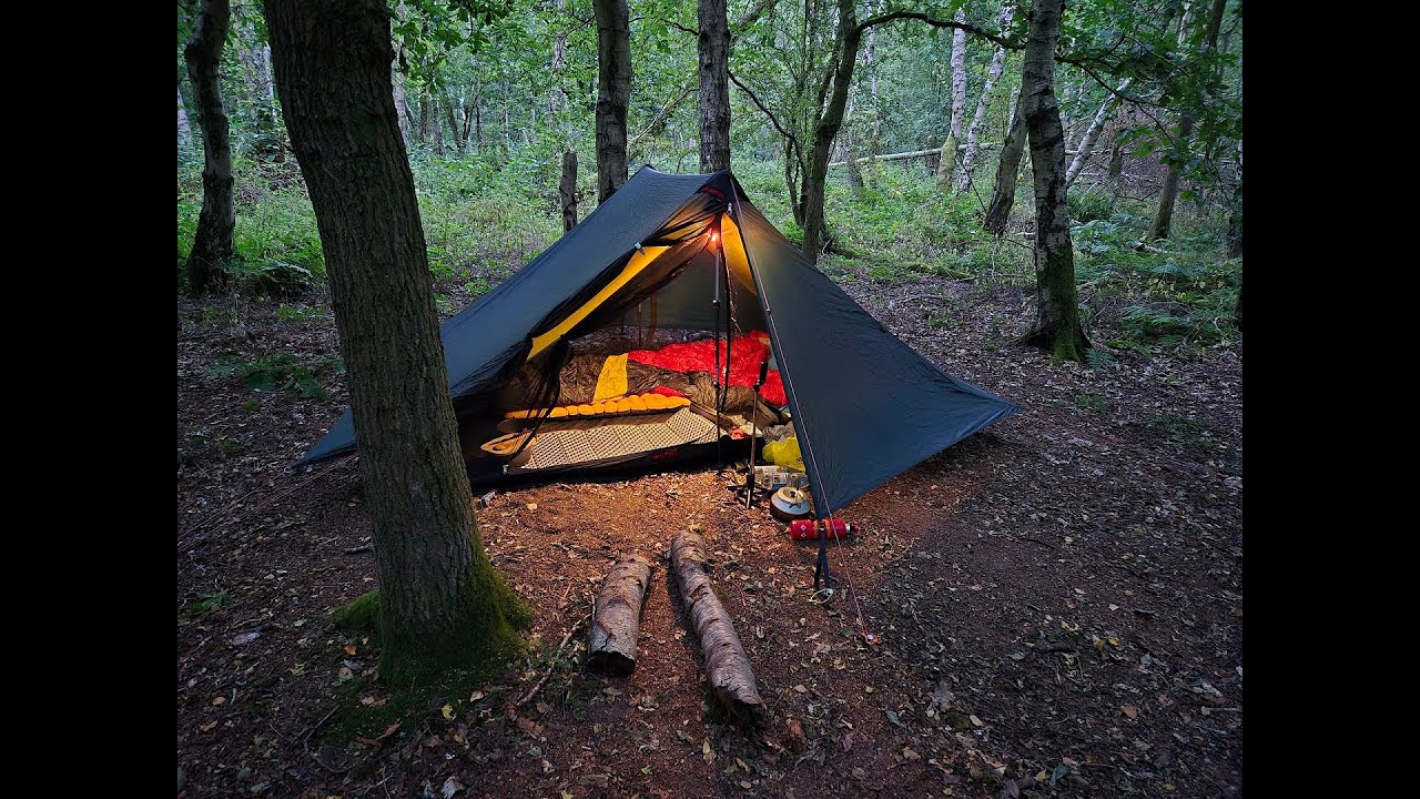 Lincolnshire Wolds Woodland Wild Camp - Trangia Fillet Steak, Mash, Peas & Gravy - Hilleberg Anaris
