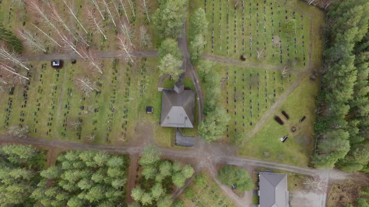 Video Kyyjärven kirkosta ja hautausmaalta