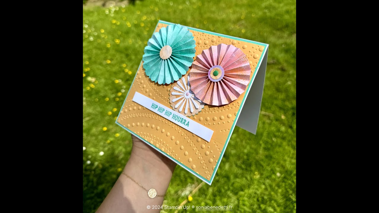 Tutoriel carte scrapbooking Stampin'Up! : Voeux bien tournés