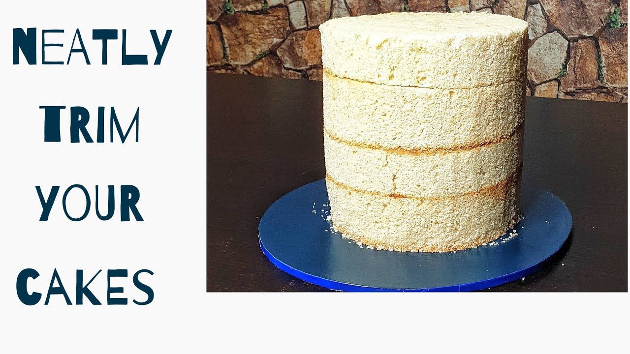easy way to neatly trim your cakes