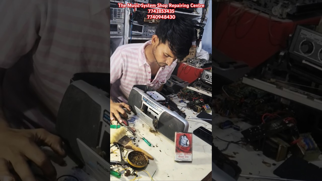 Repair Philips Stereo FM Radio Cassette Tape Recorder Service Centre #repair #philips #stereo #music