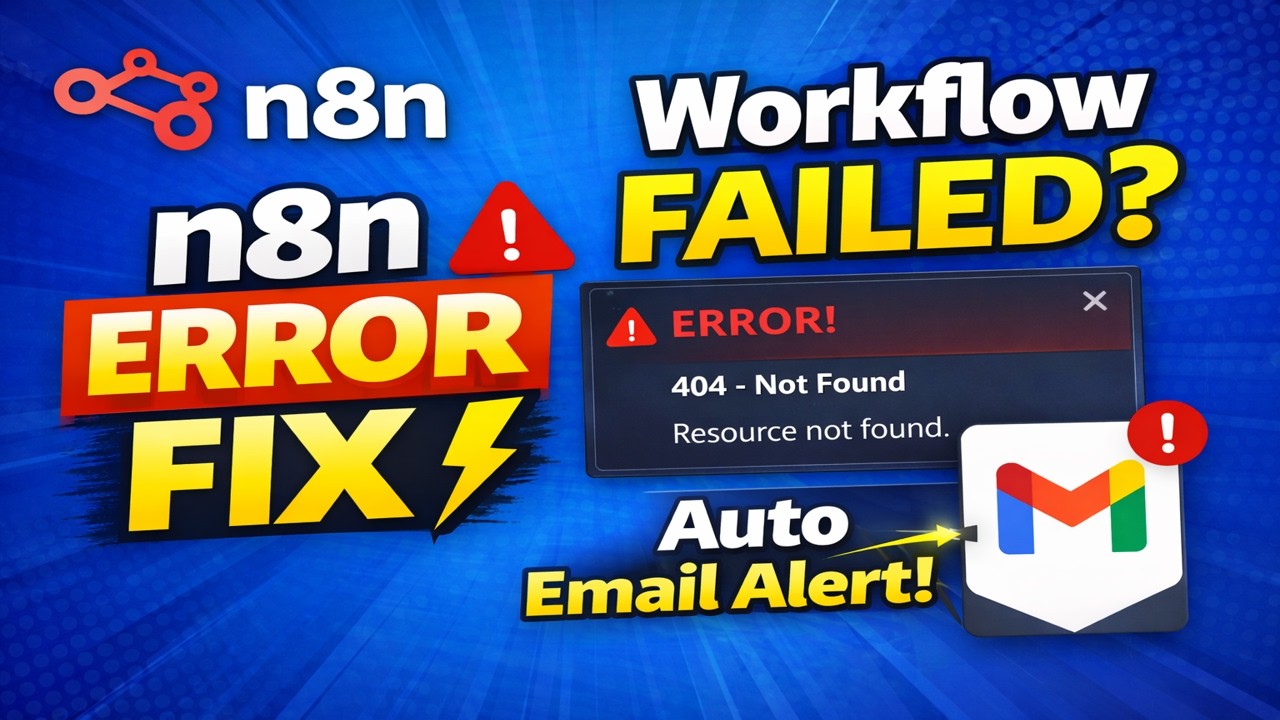Error Handling Basics in n8n | Get Email Alerts When Workflow Fails