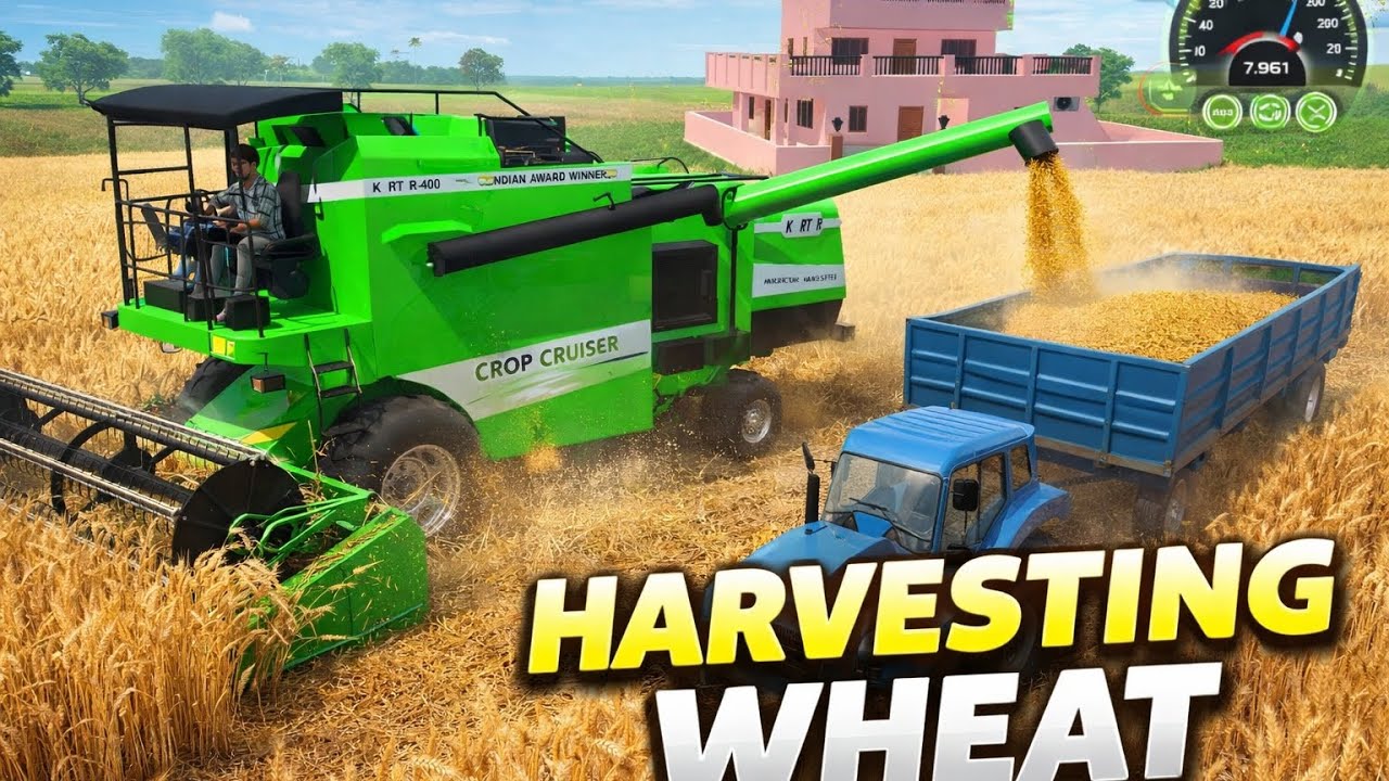 Wheat Harvest | Amging Challenge | Crop2 | Indians simulator 