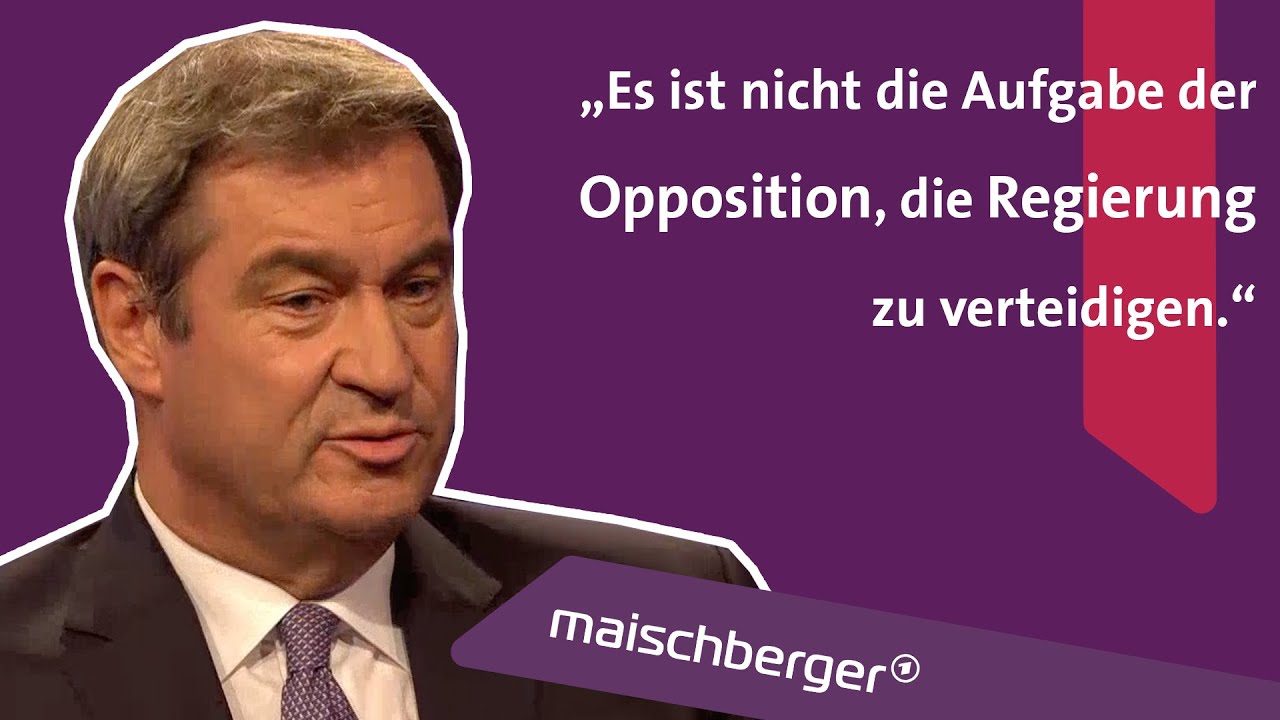 Der bayerische Ministerpräsident Markus Söder (CSU) im Gespräch I maischberger