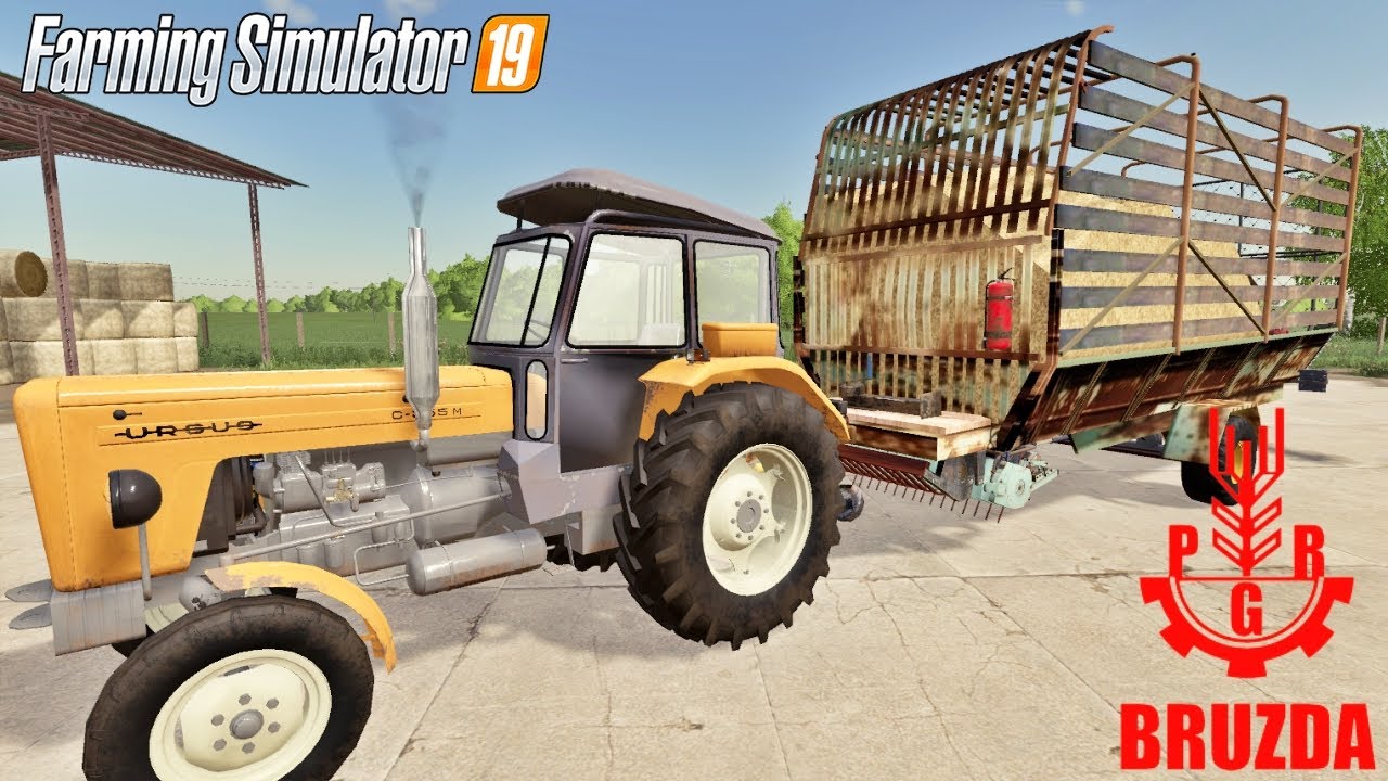 🔴 BIZONY SPRZEDANE - Zbi&oacute;r słomy. 🔴 - Anton.pl PGR BRUZDA  FS19