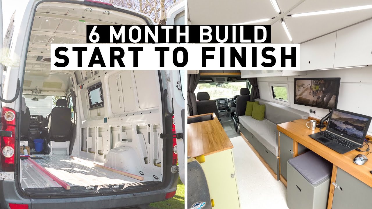DIY Camper Van Conversion. Full Build Timelapse