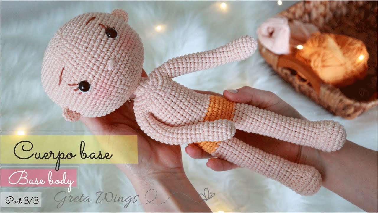 Tutorial Cuerpo Base Amigurumis Princesas | Serie Princesas Part 3/3 Sub 🇺🇸🇪🇸/ GretaWings
