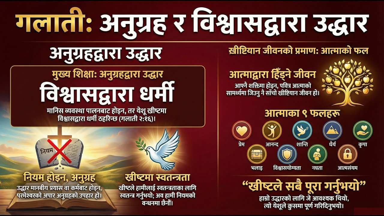 गलाती पुस्तक✝️ Galatians Bible Study in Nepali | Salvation by Grace