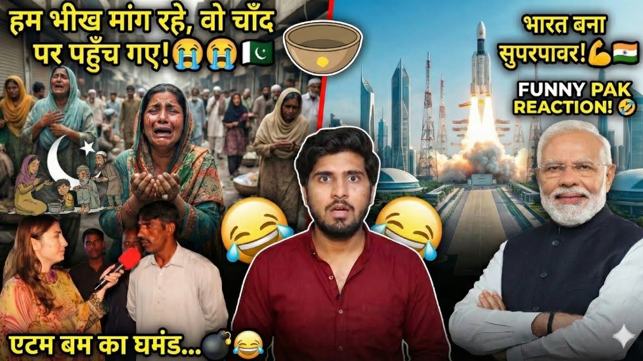 Hum Chand Par, Wo Bheekh Mang Rahe Hai! 😂 | Pakistani Public Reaction On India | Atom Bomb vs Aata