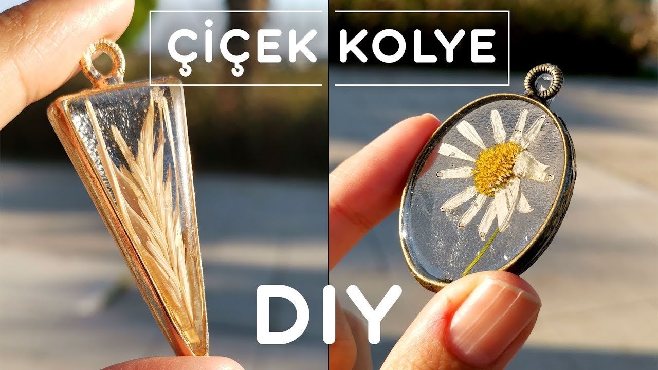 Gerçek Çiçeklerden Şeffaf Epoksi Kolye Nasıl Yapılır? | DIY Resin Art
