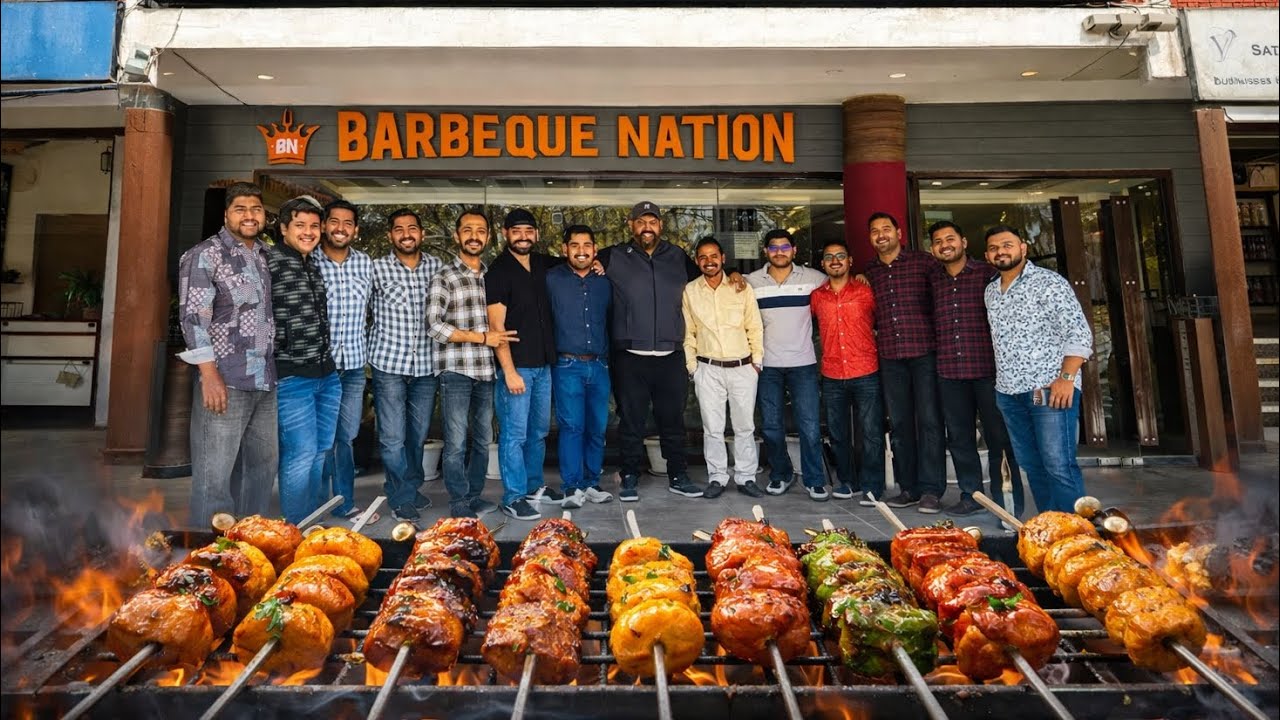 “Barbeque Nation Pe Attack! 😋🔥 Unlimited Khana, Unlimited Friends!”