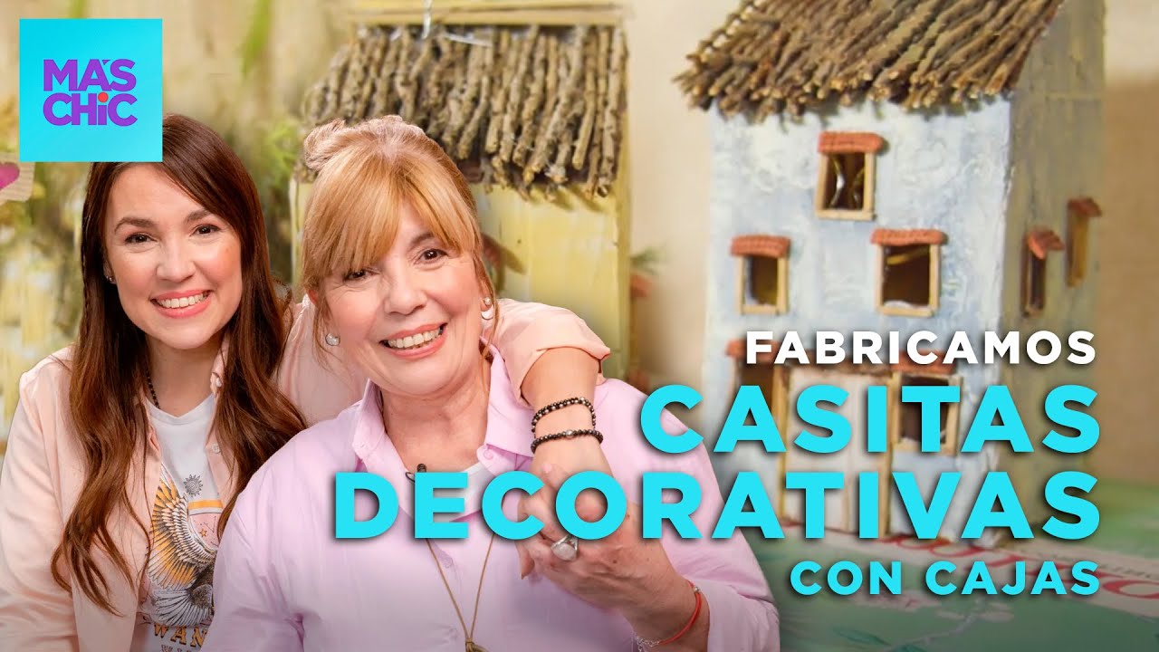TRANSFORMAMOS unas CAJAS en CASITAS DECORATIVAS 🏠 | Mas Chic