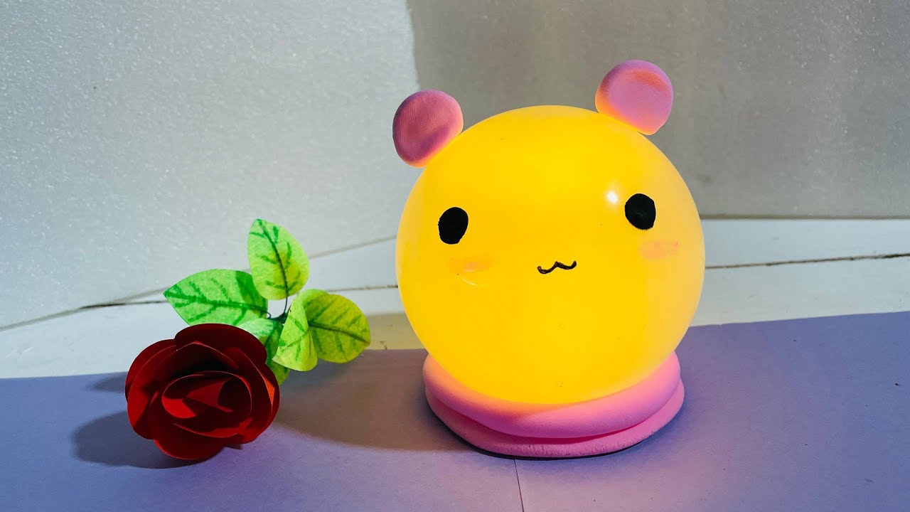 How to Make a Cute Lamp from a Discarded Bulb | DIY | Easy to Make | Clay Craft