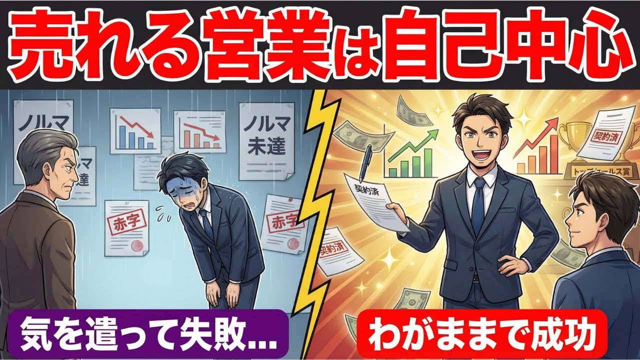【99％が知らない】売れる営業マンは自己中心【科学が証明】