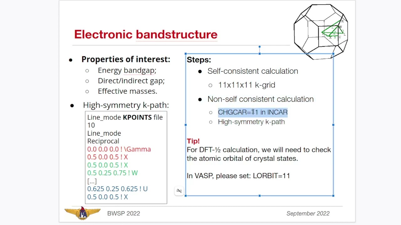 How to perform a simple DFT calculation with VASP . Hands-on activity I