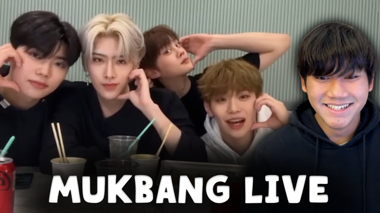 [REACTION] Taerae Ricky Gyuvin Gunwook MUKBANG IG Live