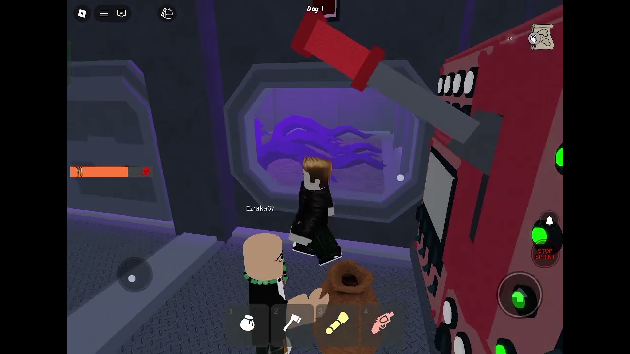 99 nights in the forest - Monster warning on Day 2. 2 night survival in Roblox.