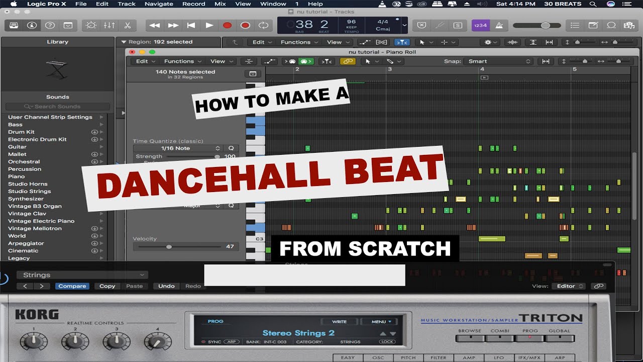 How To Make A Dancehall Beat From Scratch  In Logix Pro X  2022