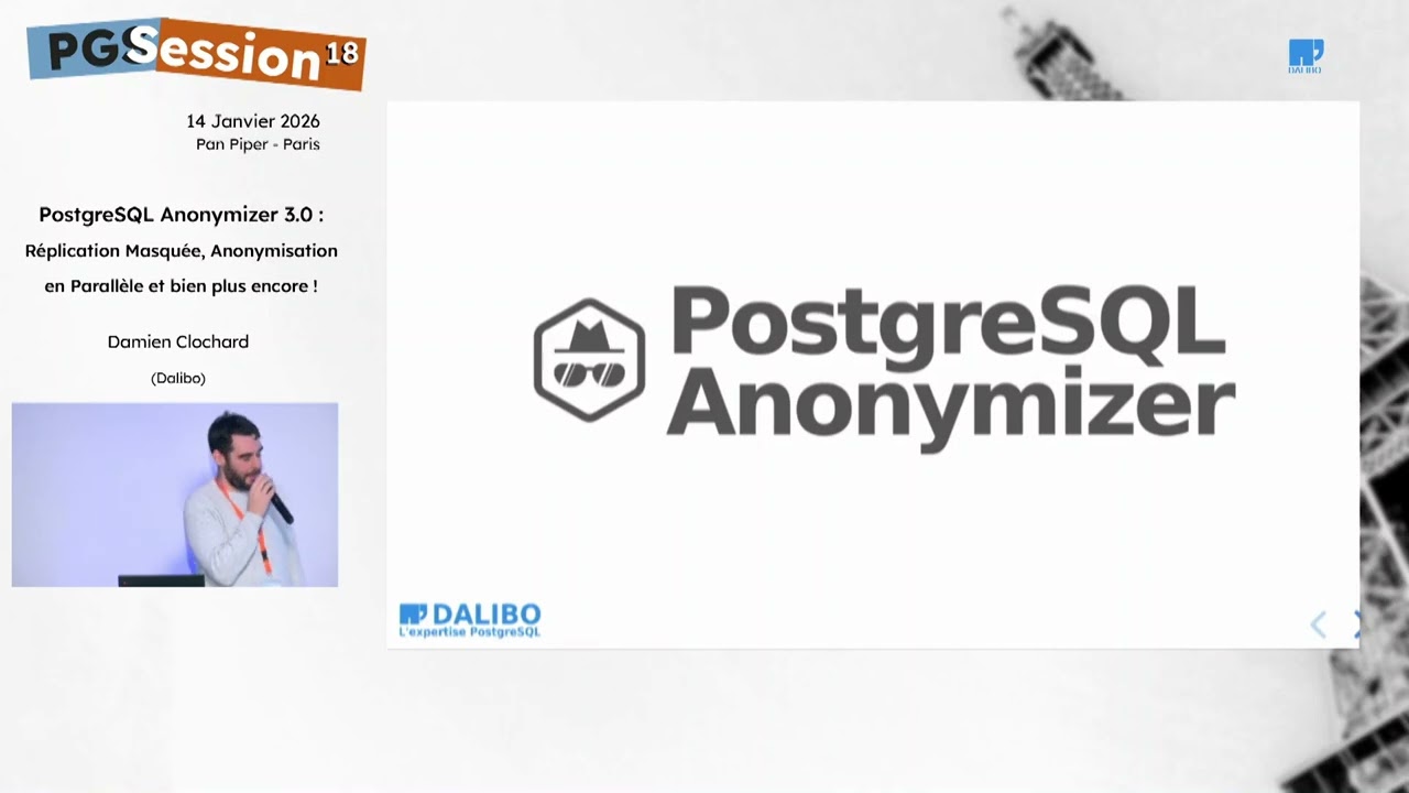 PostgreSQL Anonymizer 3.0, par Damien Clochard (Dalibo)
