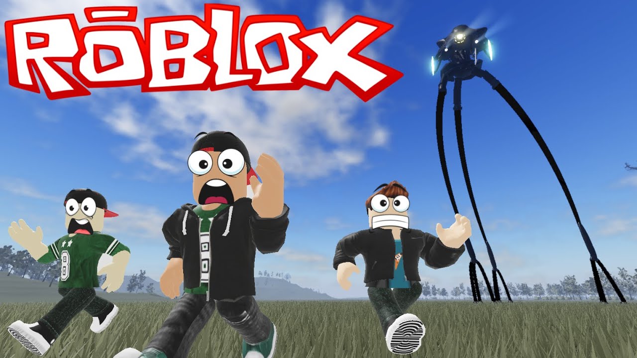 На тебя охотятся ТРИПОГИ вместе с ПАРНЯМИ в ROBLOX! (Война миров)
