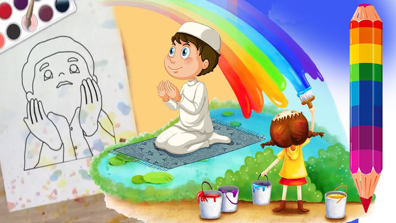 تعليم الرسم والتلوین 🌈 لا تنس التوكل على الله