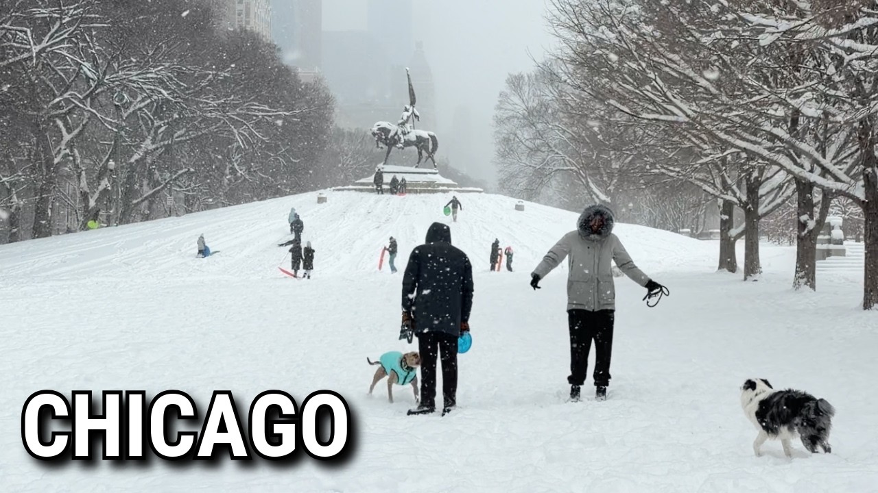 Chicago Snowstorm Walk ❄️ Downtown Snowfall Walking Tour On Sunday | January 25, 2026 | 4K 60fps