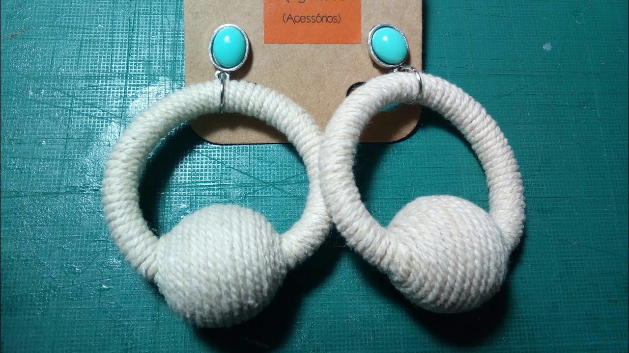 Argola com bola no meio by angolarte