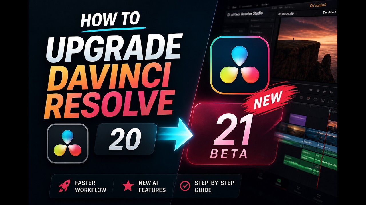 Обновление с Davinci Resolve 20 до 21 &mdash; резервное копирование проекта.