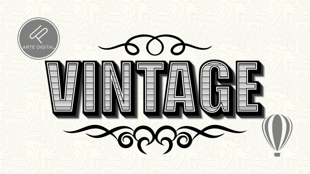 TUTORIAL completo para adicionar o estilo VINTAGE aos seus textos no CorelDRAW