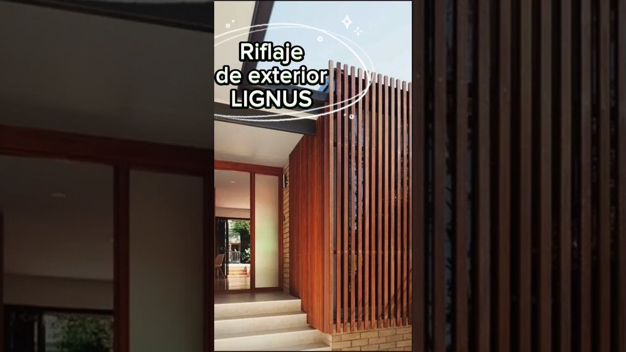 Riflaje exterior, din lemn natural, folosite ca fatada, gard terasa, balcon