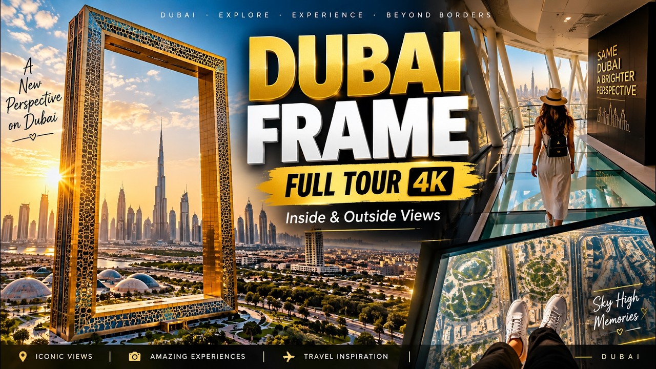 Dubai Frame Full Tour 4K | Inside & Outside Views of Dubai's Iconic Landmark