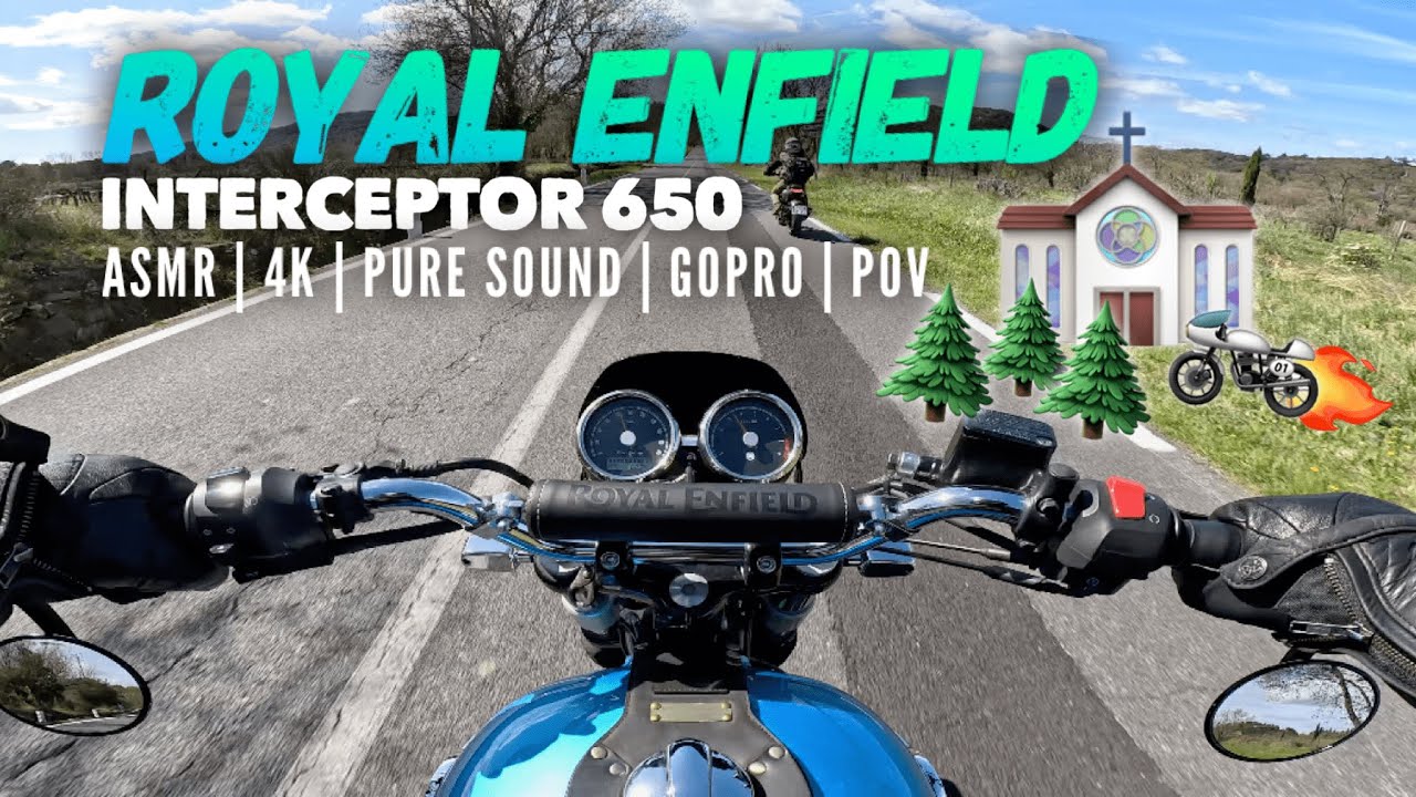 Royal Enfield Interceptor 650 | ASMR | 4K | Pure Sound | GoPro | POV : Balade à Mourèze