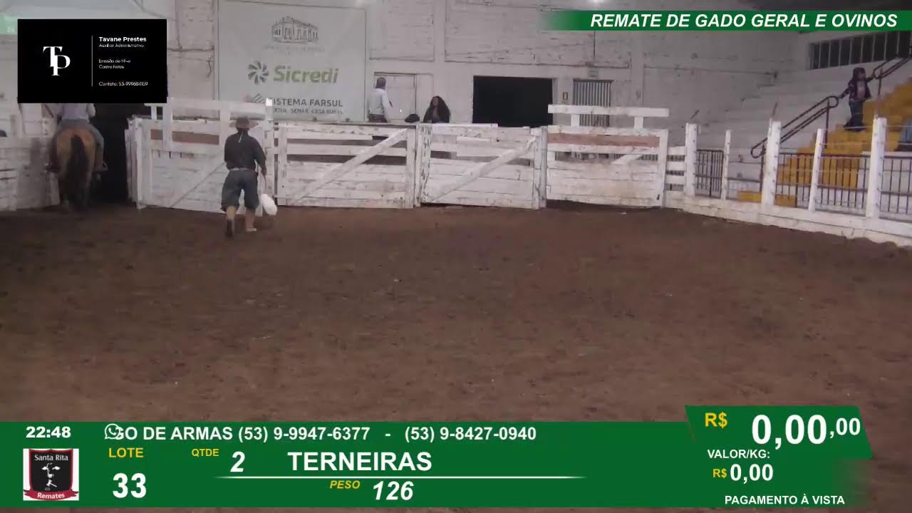 REMATE GERAL DE GADO E  OVINOS - SINDICATO RURAL DE PIRATINI