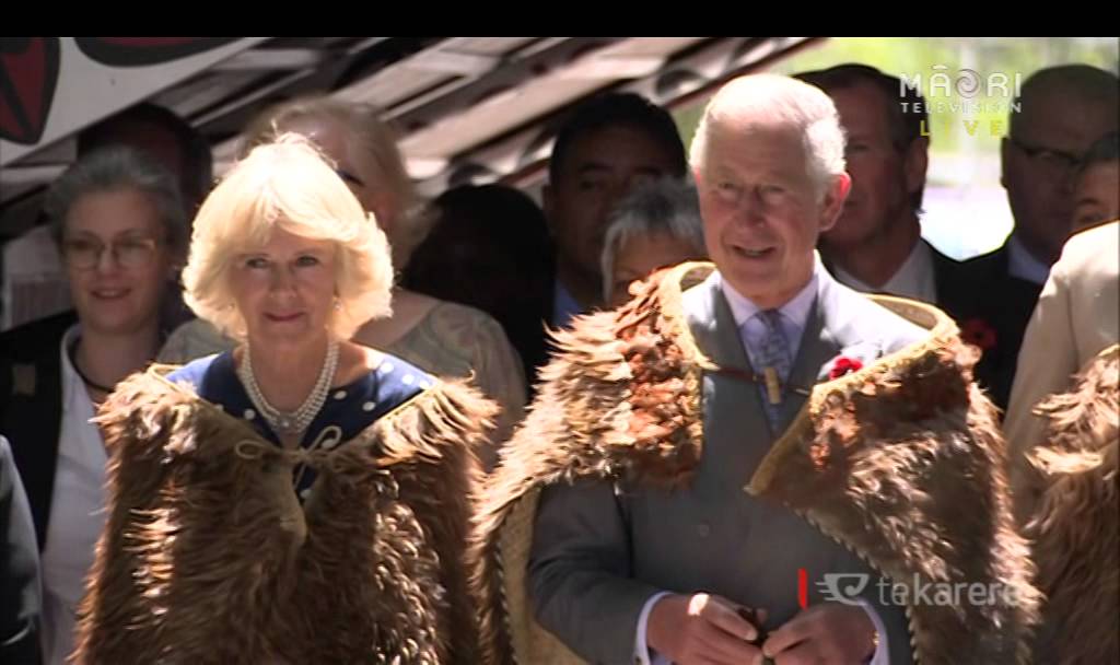 Prince Charles and Camilla treated to royal welcome at Tūrangawaewae Marae