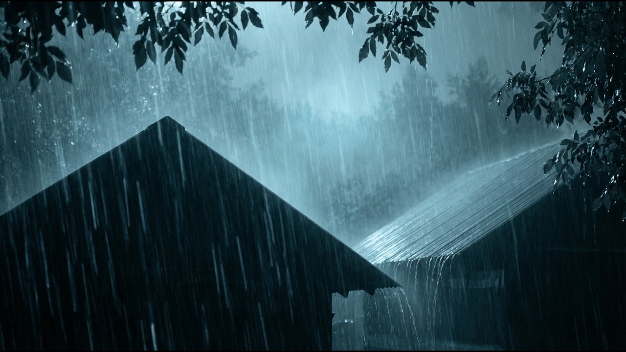 Fall Asleep Fast with Heavy Rain on a Tin Roof for Deep Uninterrupted Sleep