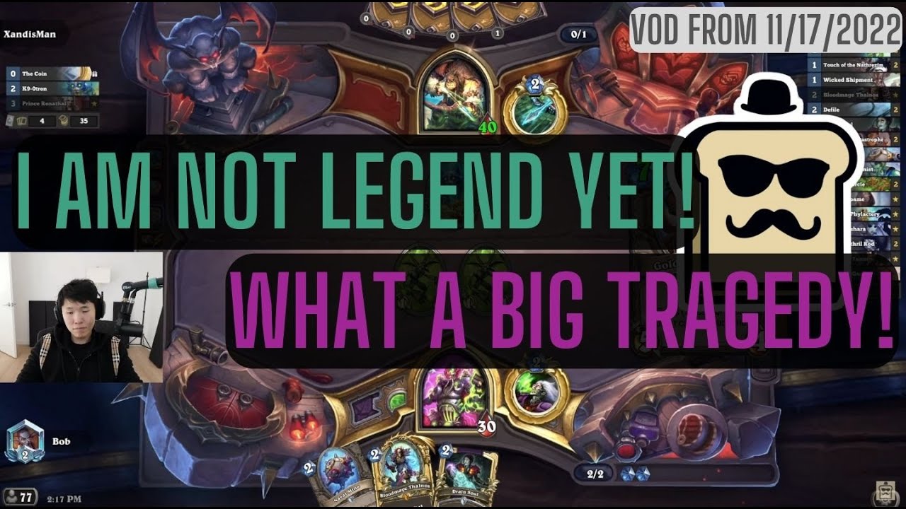 Stream will not ends till I get 1000 Legend! Toast Hearthstone VOD from 11/18/2022