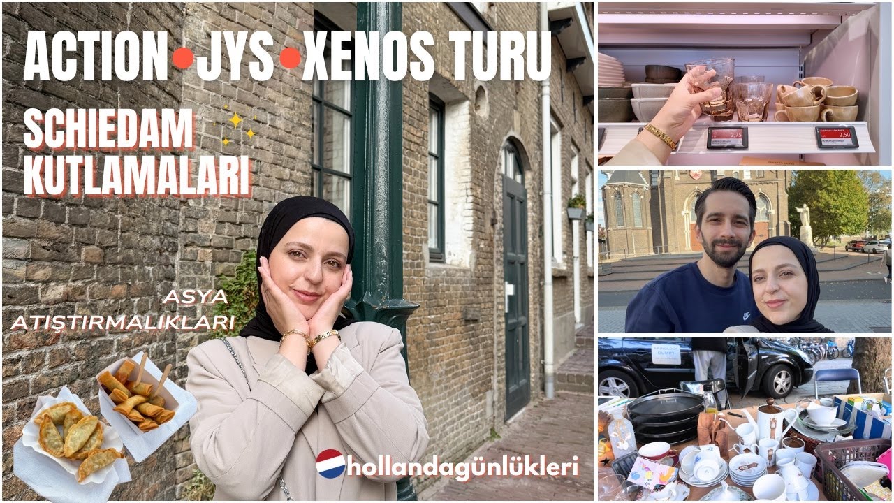 HOLLANDA GÜNLÜKLERİ: ACTION, JYSK, XENOS TURU | SCHIEDAM KUTLAMALARI 🇳🇱🎉 #hollanda #vlog #shopping