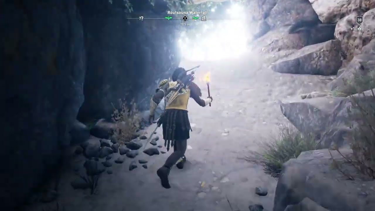 Assassin's Creed Odyssey - Routsouna Waterfall, Ariadne's Fate, Undiscovered Location # 4 (PS5 HD)