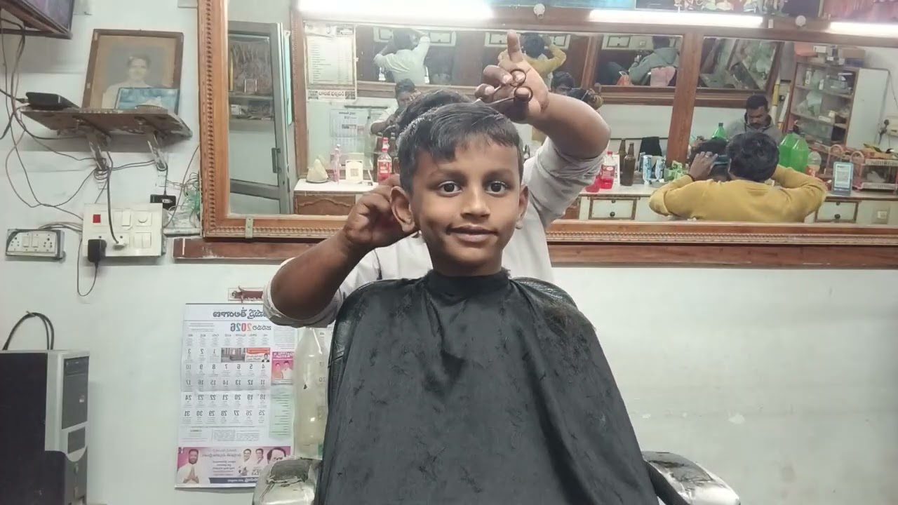 school student deppa cutting||asrm school boy hairstyle💇 best indian barber||srk telugubarber