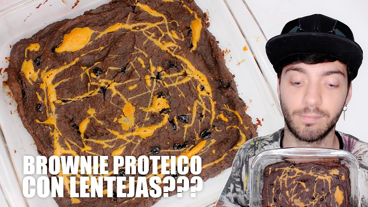 BROWNIE PROTEICO CON LEGUMBRES 😱🍫 RECETA SALUDABLE Y VEGANA ◼️ Cualquiera Cocina