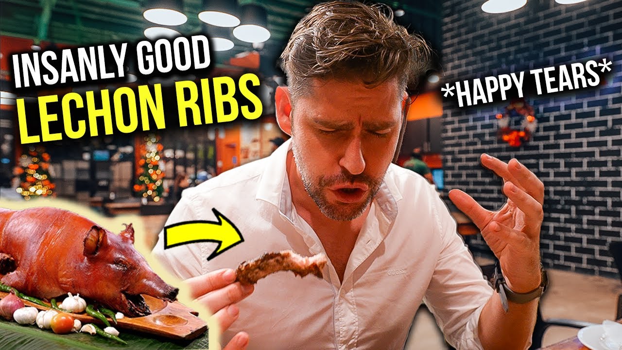 СУПЕР ВКУСНО! Жареные рёбрышки лечон! Потрясающие филиппинские вкусы!