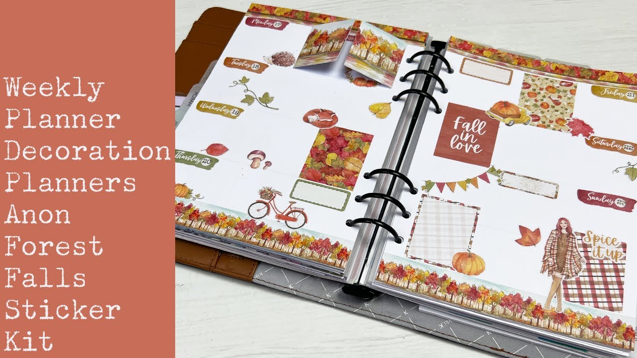 Weekly Planner Decoration - Planners Anon Forest Falls Sticker Kit