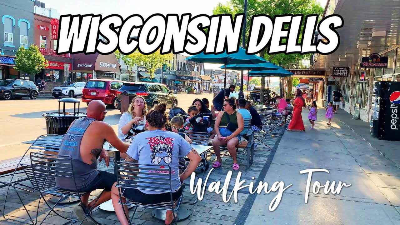 Walking in Wisconsin Dells , Wisconsin, USA 🇺🇸4K / downtown Wisconsin Dells walking tour,Sept 2023