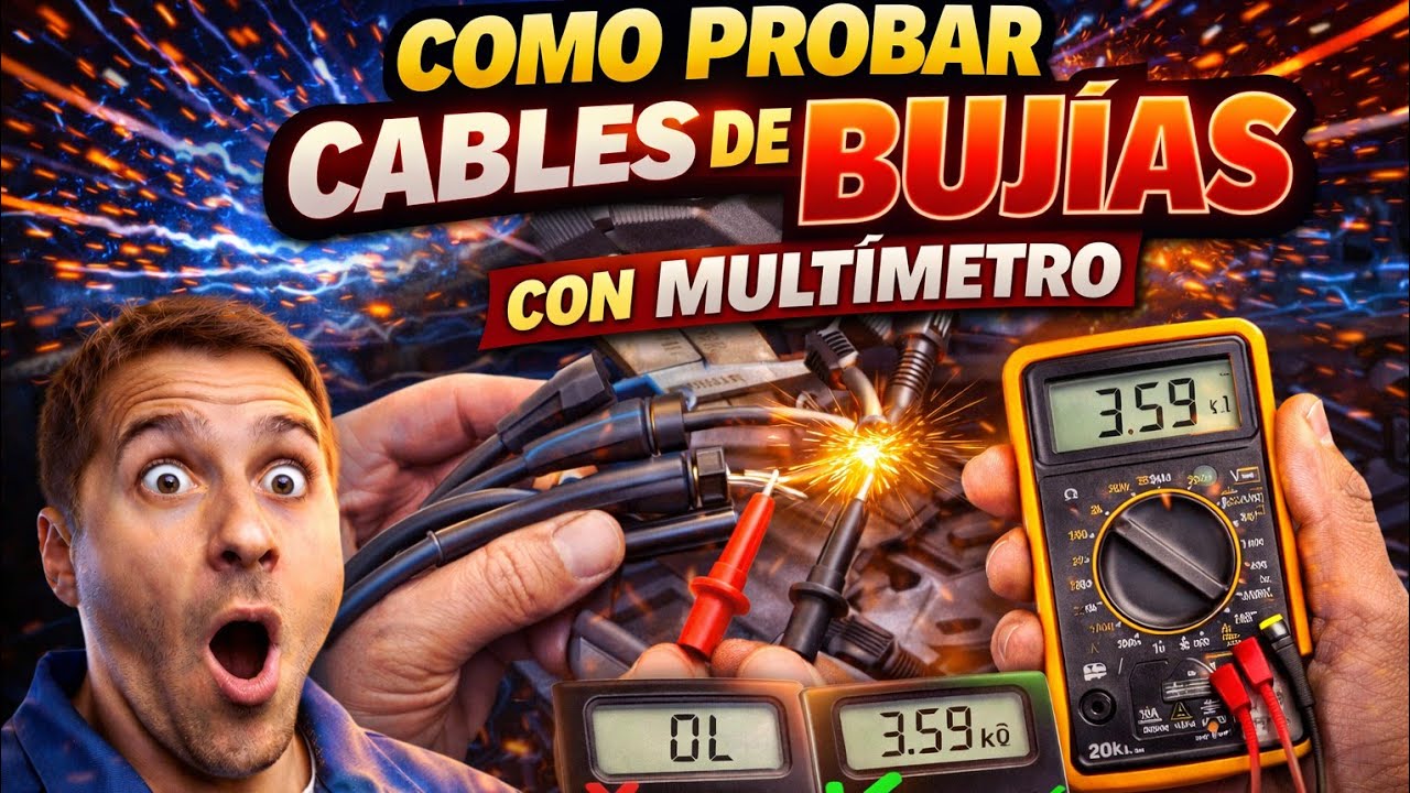 COMO PROBAR CABLES DE BUJÍAS CON MULTIMETRO