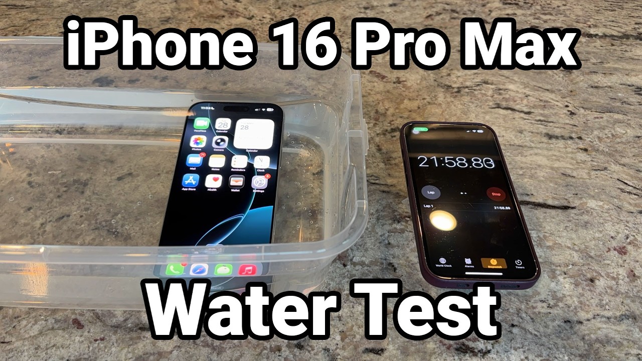 Тест на водостойкость iPhone 16 Pro Max &mdash; 2 часа под водой.