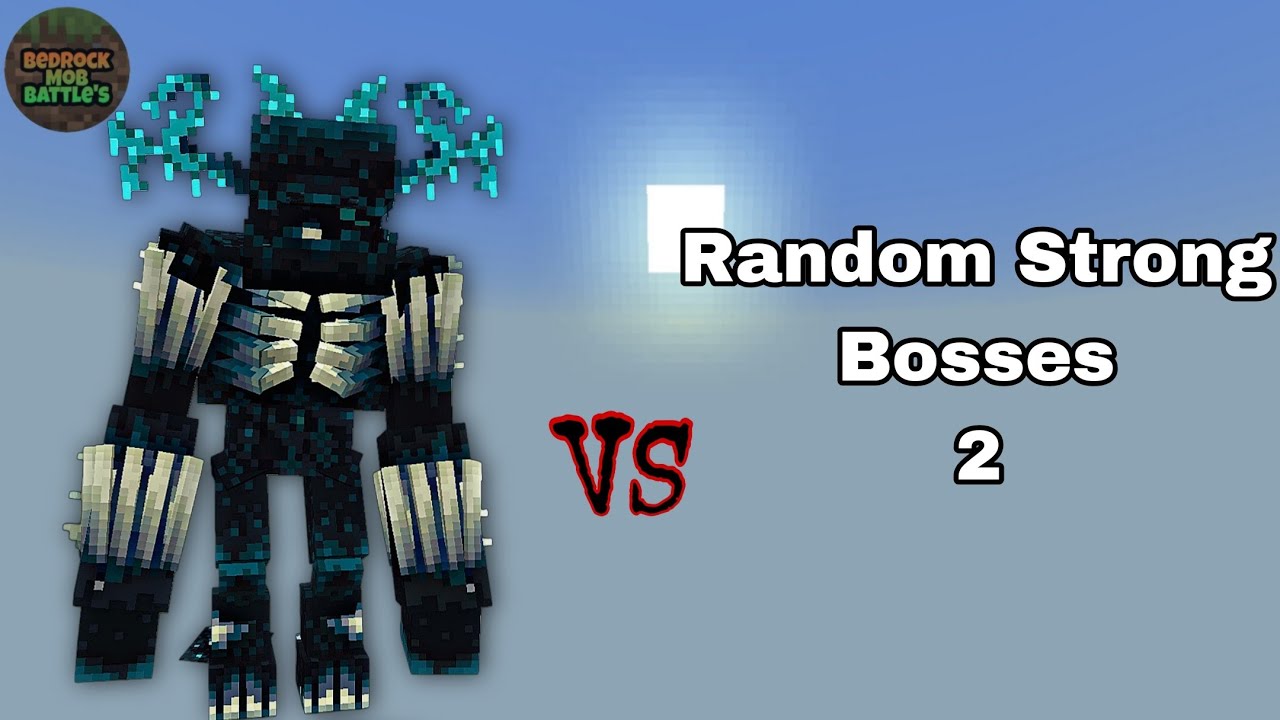 Mutant Warden (Mechanicraft) vs Random Strong Bosses | Minecraft Bedrock | Mob Battle 2