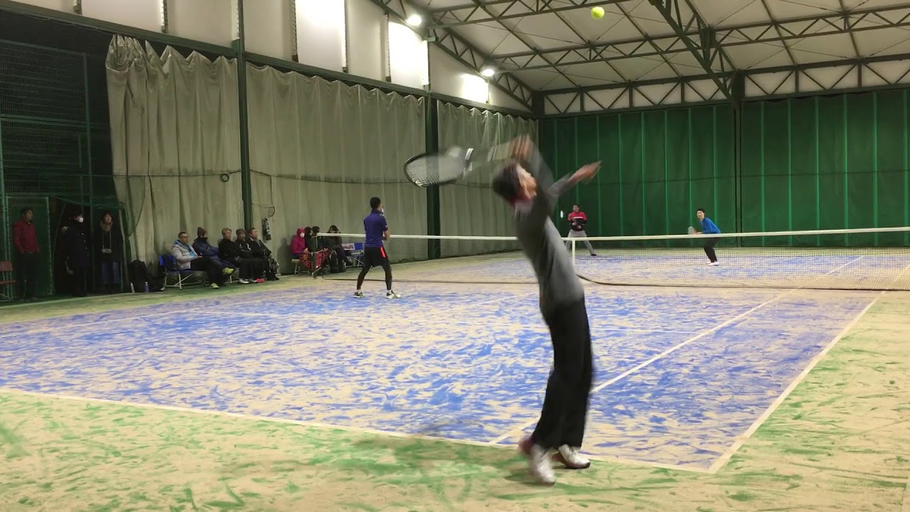 【第43回男子ダブルススクール生トーナメント決勝】　2018年2月3日  中上級部　－　香芝インドアテニスクラブ　－