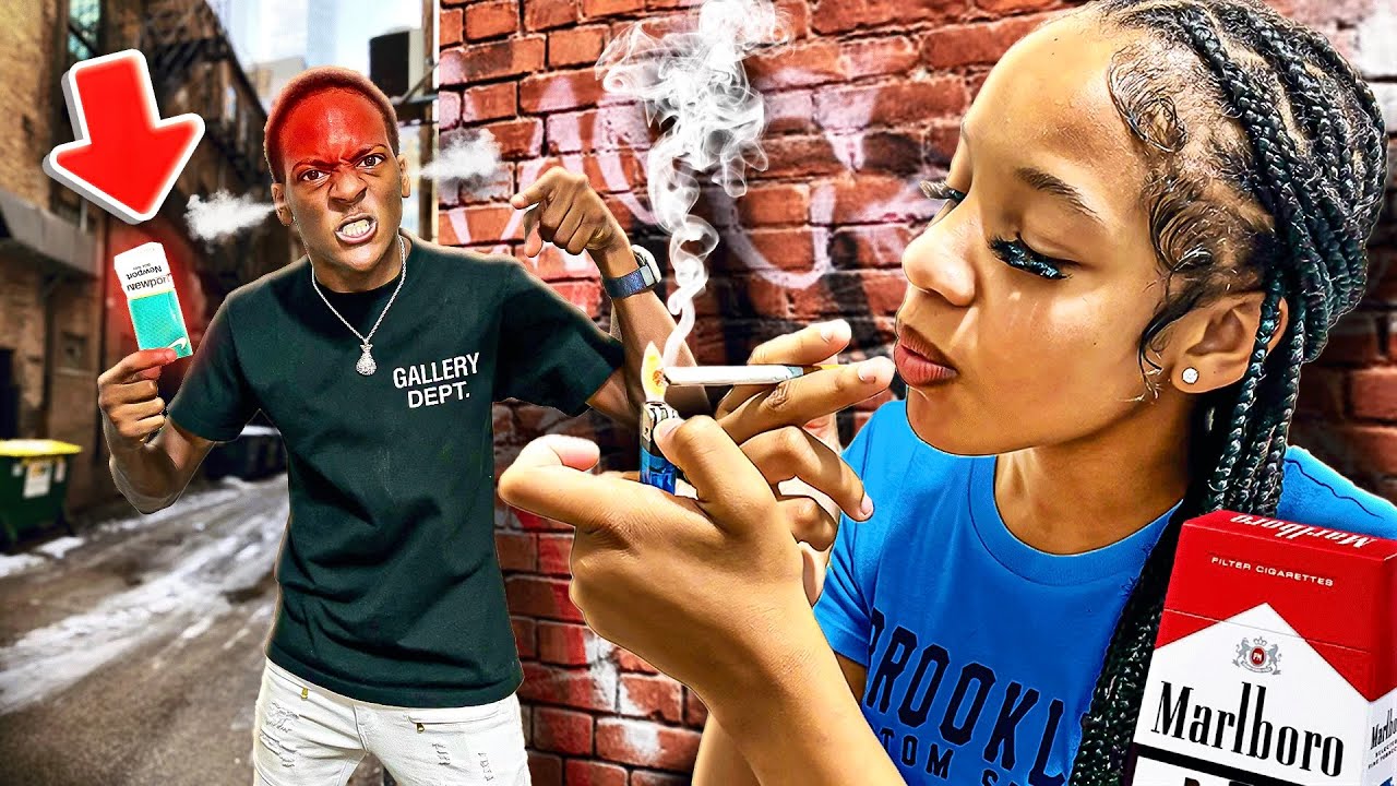 I Caught My Little Sister *SMOKING*