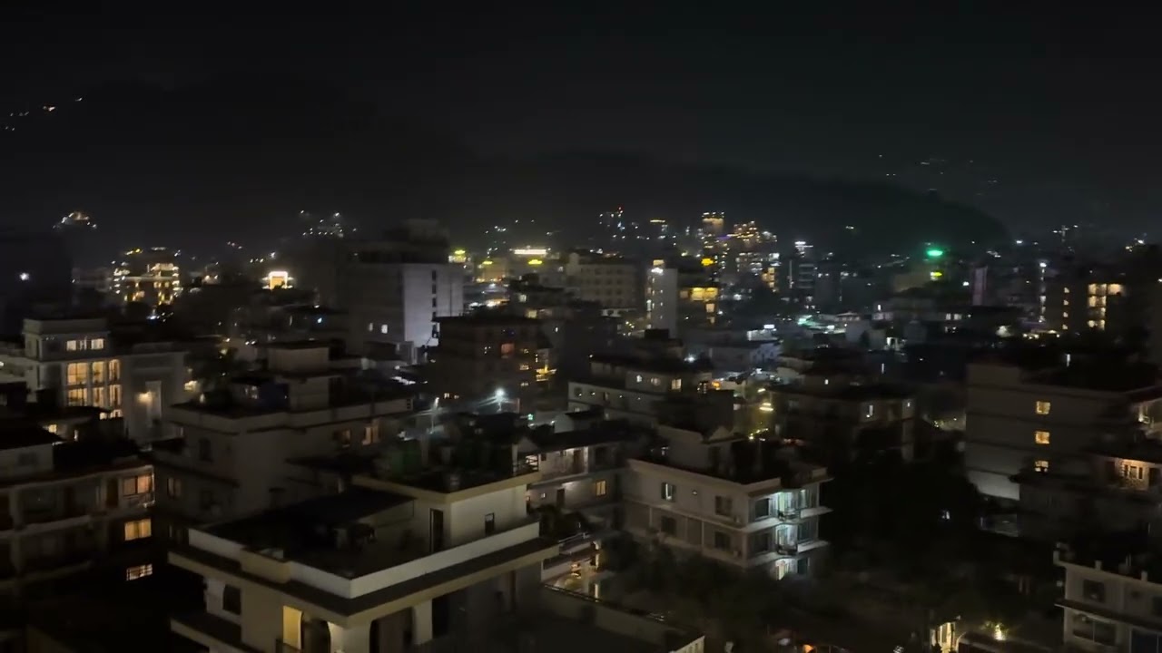 Pokhara valley at midnight