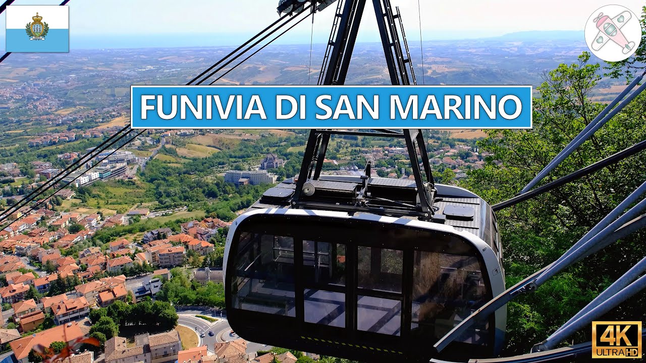 FUNIVIA DI SAN MARINO │ SAN MARINO CABLE CAR. Round trip in 4K. Enjoy the ride.